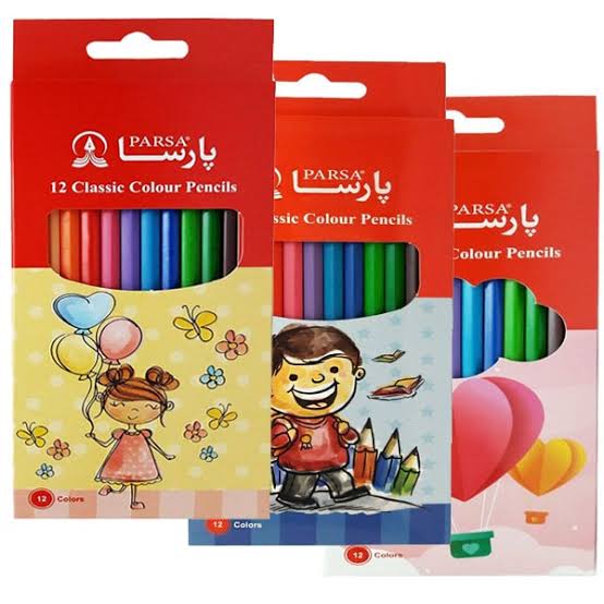 مداد رنگی 12 رنگ پارسا